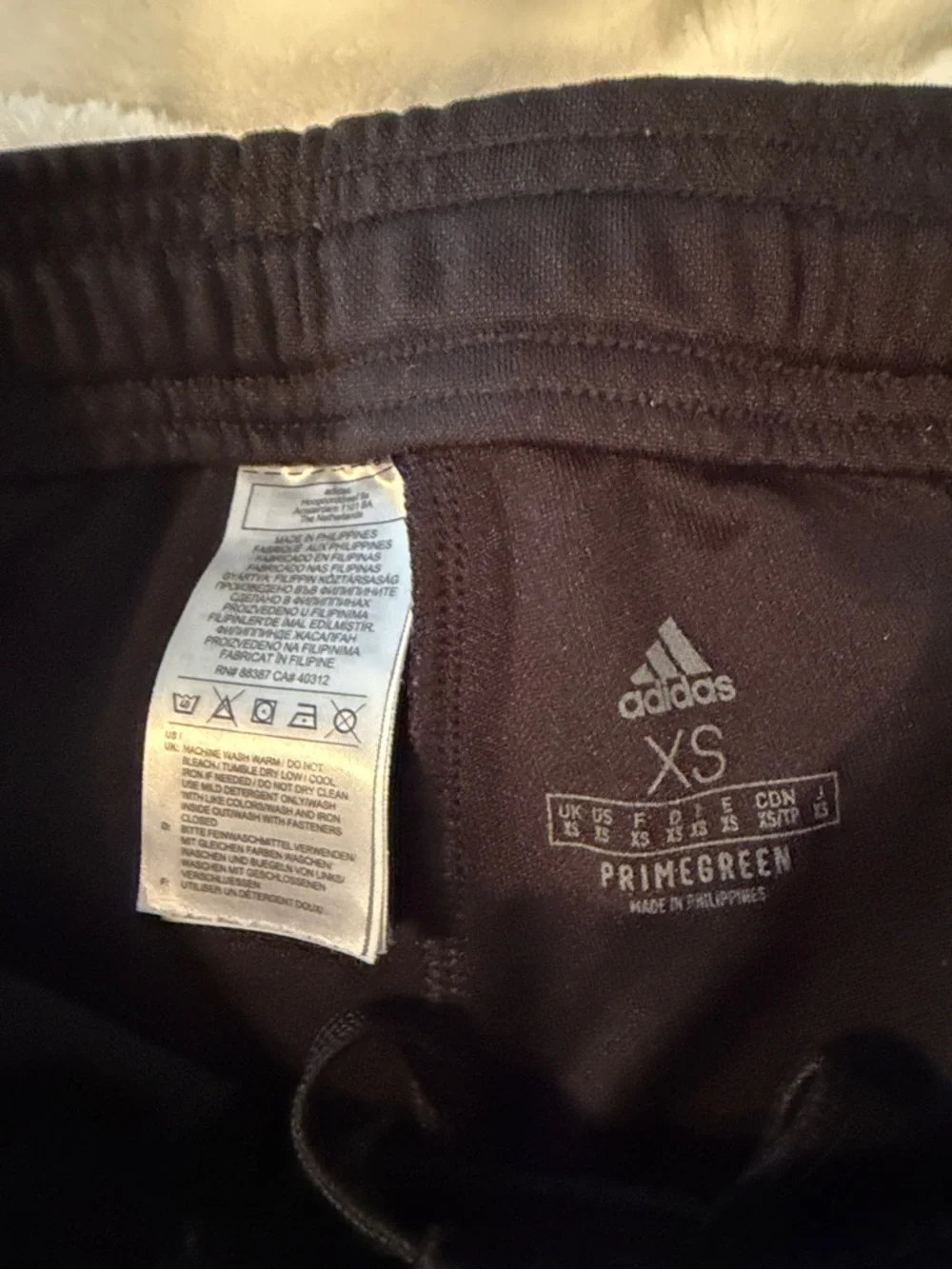 Adidas Black Joggers with Dark Grey Side Stripes - Picture 3 of 4